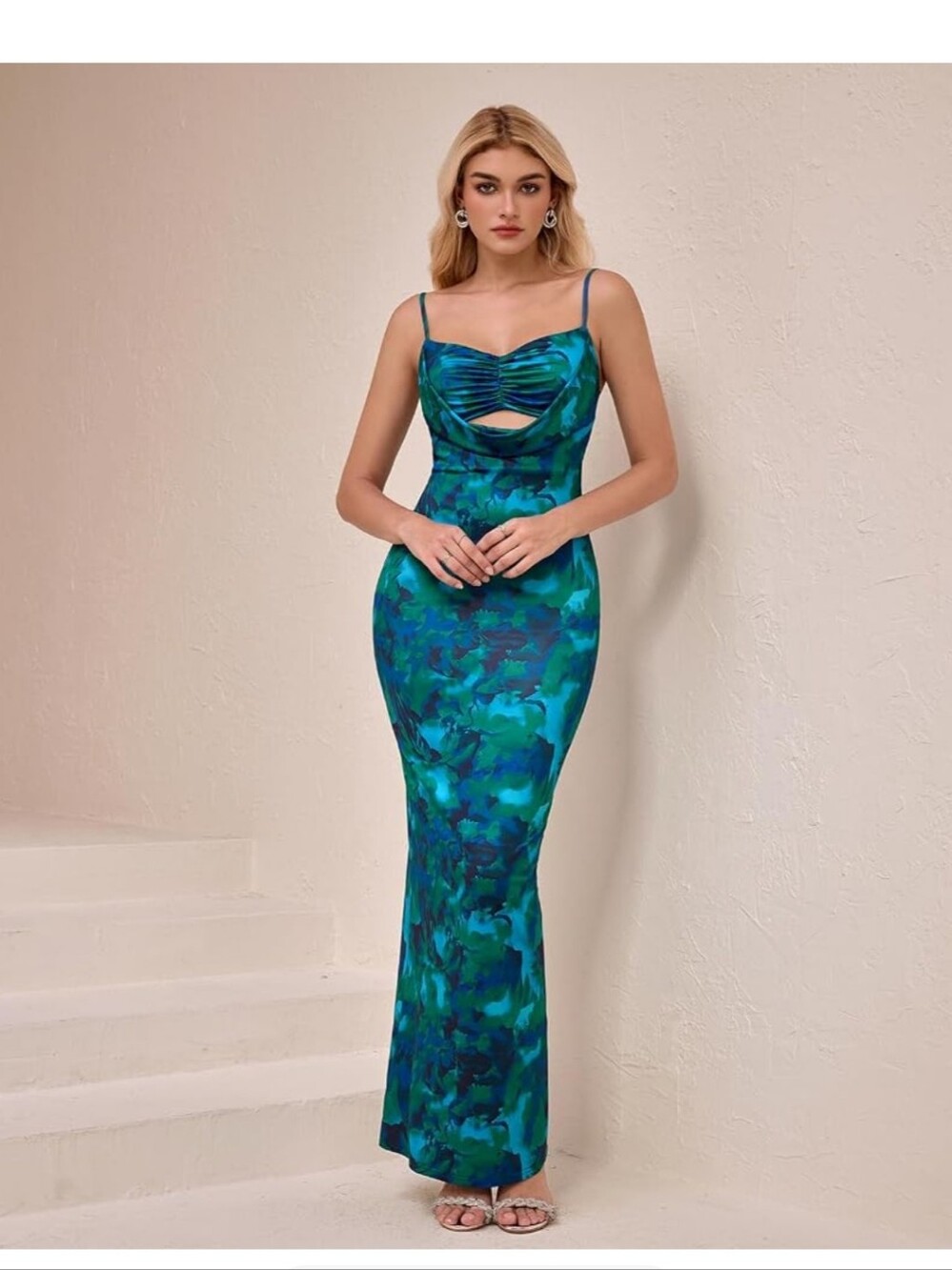 New Floral Cutout Bodycon Dress